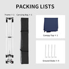 Canopy Tent, 10X10 FT Pop Up Canopy Outdoor Instant Tent Slant Legs - Image 6