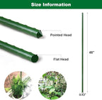 Garden Plant Stakes 48 Inch 4Ft Tomato Stakes, 20 Pack Steel Plant Stick Support - Image 3