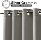 NICETOWN Outdoor Curtain Panel for Patio Waterproof, Rustproof Silver Grommet - Image 2