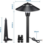 SUNVIE LED Pathway Lights Low Voltage 12-24V 3W Landscape Lighting, 3000K Low - Image 7