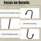 6 Pack 10 Inch Large S Hooks for Hanging Plants, Bird House, Kitchenware - Image 5
