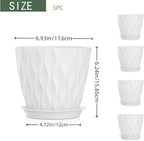7 Inch Plant Pots 5 Pack, Flower Planters - Image 2