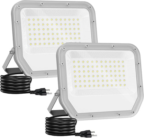 2 Pack Super Bright 6500k 10000lm LED Flood Lights Outdoor, 100w Led Outside by ELEKICO
