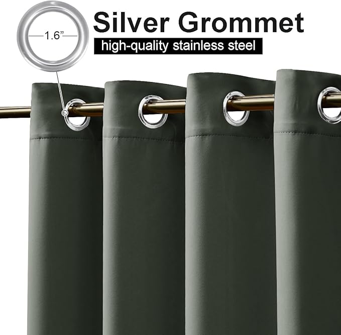 NICETOWN 2 Panels Long Outdoor Curtains Waterproof 108 inch Length - Image 3