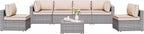 Shintenchi 7 Pieces Outdoor Patio Sectional Sofa Couch by Shintenchi