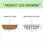 hehimhis Balcony Planters Railing Hanging 24inch 4 Pack Window Planter Box - Image 4