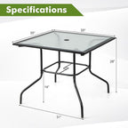 Tangkula 35 Inch Patio Dining Table - Image 3
