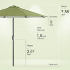 Tempera Patio Market Outdoor Table Umbrella - Image 8