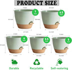 5-Pack Plant Pots with Drainage - Image 2