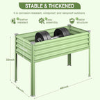 Raised Garden Bed with Legs, 48×24×32in Galvanized Raised Garden Beds Outdoor - Image 3