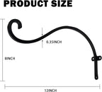 Hourleey 2 Pack Plant Hanger Outdoor, 12 Inch Heavy-Duty Hanging Plant Hook - Image 2
