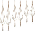 Petutu Plant Hangers Indoor Macrame Hanging Planter Holder 6 Pack, 3 Sizes by Petutu