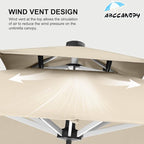 ABCCANOPY Patio Umbrella Cantilever Double Top Outdoor Offset Umbrella - Image 7