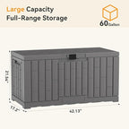 NEWBULIG 60 Gallon Deck Box, Waterproof Outdoor Storage Box - Image 2