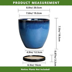 8 Inch Planter - Ceramic Plant Pot - Image 3