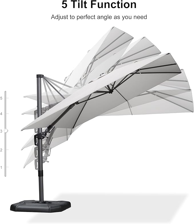 PURPLE LEAF 9' X 12' Right-left Tilt Patio Umbrella - Image 8