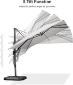 PURPLE LEAF 9' X 12' Right-left Tilt Patio Umbrella - Image 8