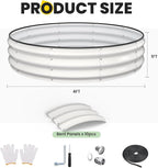 Galvanized Raised Garden Bed 4×4×1 FT, Round Metal Raised Garden Bed Outdoor - Image 5