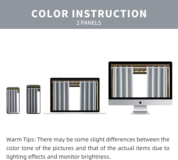 Water Resistant Outdoor Patio Curtain Darkening Thermal Insulated Indoor - Image 5