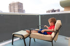 LOVE STORY 3'x16' Dark Grey Balcony Screen Privacy Fence Cover UV Protection - Image 6