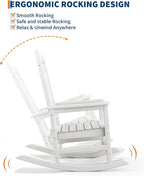 GarveeLife Poly Lumber Rocking Chair Outdoor - Image 3