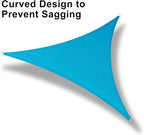 LOVE STORY Custom Size 10'x18'x20.6' Turquoise Blue Sun Shade Sail Right - Image 6