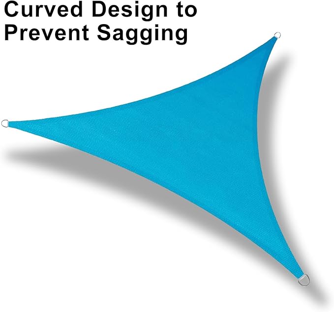 LOVE STORY Custom Size 10'x18'x20.6' Turquoise Blue Sun Shade Sail Right - Image 6