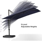 PURPLE LEAF 9'×11.5' Cantilever Patio Umbrella - Image 4