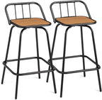 VINGLI 2 PCS Outdoor Swivel Bar Stools, 30 Inch Metal Barstools by VINGLI