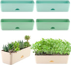6 Pack Rectangle Planter 16 Inch Window Boxes Planters Rectangular Large Window by KvyusFlourish
