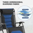 Zero Gravity Chair Set of 2 Oversized Folding Recliner, Padded Anti Gravity - Image 6