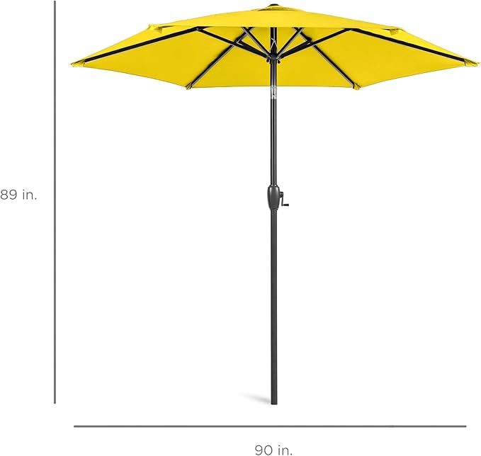 Best Choice Products 7.5ft Heavy-Duty Round Outdoor Market Table Patio Umbrella - Image 7