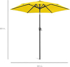 Best Choice Products 7.5ft Heavy-Duty Round Outdoor Market Table Patio Umbrella - Image 7