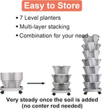 DUNCHATY Stackable Vertical Garden Planter, 7 Tier Herb Planter Pots, - Image 7