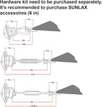 SUNLAX Sun Shade Sail 9' x 9' Brown Rectangle Canopy Sail Shade Cover UV Block - Image 3