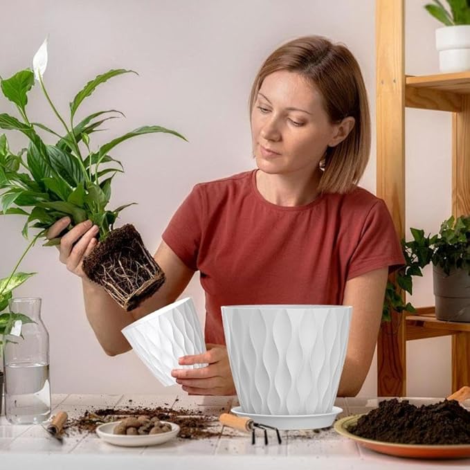 4/4.5/5/5.5/6/6.5/7 Inch Plant Pots, 7 Pack Flower Pots - Image 5