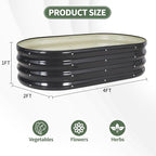 1MORE Galvanized Raised Garden Bed- Planter Garden Boxes Outdoor, Raised Beds - Image 8