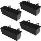 Railing Planter for Outdoor Plants 16 Inch Metal Rectangular Window Boxes - Image 8