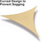 LOVE STORY Custom Size 16'x16'x22.6' Sand Sun Shade Sail Right Triangle - Image 6