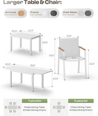 All-Aluminum Expandable Outdoor Patio Dining Table - Image 7