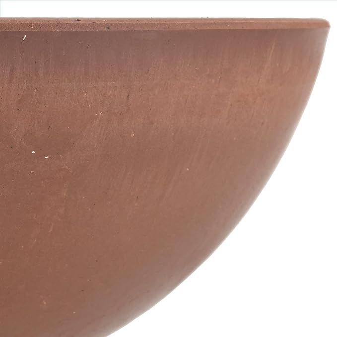 PSW Pot Collection M20TC 8-inch Plastic/Stone/Wood Composite Low Bowl Planter – - Image 3