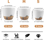Self-Watering Plant Pots with Water Level Indicator, Drainage Holes & Saucers – - Image 2
