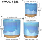 Gepege Ceramic Pots for Plants, Rainbow Pearl Glaze Planter - Image 2
