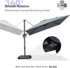PURPLE LEAF 9 Feet Patio Umbrella Outdoor Cantilever Square Umbrella Aluminum - Image 8
