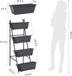OYEAL Raised Garden Bed 4 Tier Vertical Garden Planter Indoor Outdoor Raised - Image 2