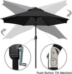Sunnyglade 9' Patio Umbrella Outdoor Table Umbrella - Image 3