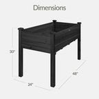 Best Choice Products 48x24x30in Raised Garden Bed, Elevated Wood Planter Box - Image 2