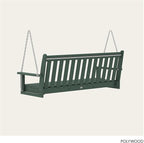 POLYWOOD Vineyard 5-Foot Porch Swing, Heavy Duty HDPE Outdoor Hanging Bench - Image 4