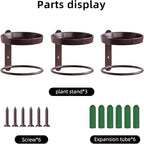 Metal Wall Planters Mid Century Modern Floating Shelves - Image 6