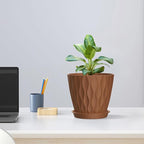 4 inch Small Plastic Nursery Pots, Seedling Pots, 5 Set Water Ripples Plant Pots - Image 5